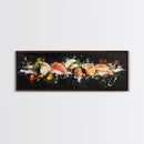 Sushi Wall Art - Framed Canvas Print - Kitchen Wall Art - Kitchen Decor - Original Painting - Restaurant Wall Art - Wabi Sabi Minimalist Art