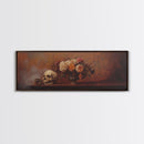 Gothic Flowers Still Life, Skull Painting Canvas Print, Goth Decor, Witchy Wall Art, Witchy Decor, Witchy Gift Idea, Dark Academia Art