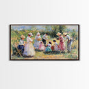 Victorian Summer - Framed Canvas Print - Victorian Style Oil Painting Of a Summer Party