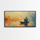 Wabi Sabi Fisherman Painting Print, Fishing Wall Art, Japanese Fisherman Watercolor Painting, Fishing Gift, Fisherman Gift IDea