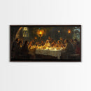 The Last Supper - Framed Canvas Print - Christian Wall Art - Chistmas Home Decor - Last Supper Oil Painting Print - Christian Home Decor