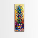 Stained Glass Style Agave Canvas Print Mosaic Wall Art Colorful Botanical Prints Modern Decor Unique Kitchen Wall Art
