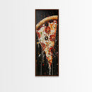 Pizza Painting Wall Art - Framed Canvas Print - Funky Kitchen Art - Kitsch Decor - Restaurant Wall Art