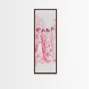 Dreamy Cherry Blossom Dresses Framed Canvas Print, Light Pink Wall Art, Botanical Prints, Whimsical Art, Above Sofa or Bedroom Decor