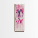 Pink Stilettos Painting Framed Canvas Print Fashion Wall Art Feminine Decor Living Room Artwork Vertical Wall Accent Gift Idea Art