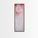 Crescent Moon Illustration Canvas Print Wabi Sabi Art Minimalist Bedroom Artwork Moon Oil Painting Rustic Fall Wall Decor Gift