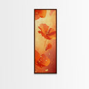 Vibrant Orange Poppy Flower Framed Canvas Print | California Poppy Art | Wildflower Painting | Botanical Prints | Rustic Decor | Bedroom Art