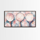Magnifying Glasses Canvas Print Light Pink Wall Art Whimsical Art Coastal Wall Art Cottagecore Decor Rustic Artwork Gift Idea