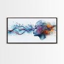Vibrant Feminine Energy Canvas Print - Abstract Goddess Art Therapy Wall Decor - Whimsical Moody Brain Art for Home Office