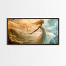 Flowing Fabric Spirit Framed Canvas Print, Zen Wall Art, Yoga Art, Goddess Art Print, Moody Art, Boho Wall Art, Pink Wall Art, Vertical Wall Art