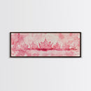 Pink Crown Canvas Print Minimalist Art Abstract Pink Wall Art Light Pink Bedroom Decor Princess Aesthetic Whimsical Art Wall Art