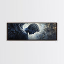 Serene Angel Framed Canvas Print Dark Angels Wall Art Moody Painting Elegant Bedroom Art Goddess Inspired Original Living Room Decor