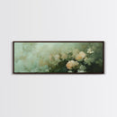 Soft Pastel Roses Framed Canvas Print – Rose Painting, Light Pink Wall Art, Rustic Wall Art, Minimalist Art, Guest Room Art