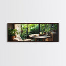 Greenhouse Kitchen Canvas Print, Rustic Dining Art, Botanical Garden Wall Artwork, Natural Farmhouse Decor, Light Filled Wabi Sabi Style