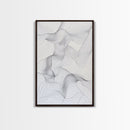 Black White Line Art Canvas Print Minimalist Geometric Wall Decor Modern Zen Artwork Above Couch Gift Idea Stylish Home Accent