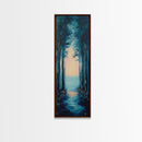 Forest at Dusk, Dark Romance Painting, Moody Art, Vertical Wall Art, Cottagecore Wall Art, Above Bed Art, Rustic Décor