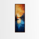 Fiery Sunset, Moody Landscape, Wabi Sabi Art, Rustic Wall Art, Southwest Art, Above Bed Wall Art, Extra Wide Art