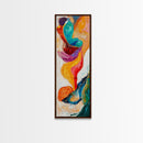Fiery Abstract, Color Explosion, Dynamic Painting, Framed Canvas Print, pink orange wall art, bold abstract art, modern art, vibrant art