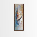 Spiral Shell Painting, Coastal Decor, Nautical Wall Art, Beach House Art, Textured Painting, Framed Canvas Print, Ocean Art