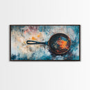 Rustic Cast Iron, Canvas Print, food review kitchen art, farmhouse art, rustic wall art, wabi sabi wall art, extra wide art