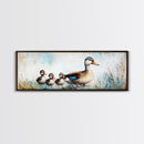 Mother Duck and Ducklings, Whimsical Farmhouse Animal Wall Art, Cute Baby Ducks Painting, Cozy Country Decor, Nursery Artwork