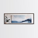 Blue Abstract Waves Canvas Print Minimalist Coastal Wall Art, Serene Seascape Painting, Modern Office or Living Room Decor, Gift Idea