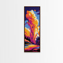 Fiery Eruption, Abstract Explosion, Framed Canvas Print, Nature Power Art, Bold Statement Wall Art, Home Office Decor, Modern Art