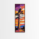 Majestic Eagle, Sunset Tree, Framed Canvas Print, Wildlife Art, Patriotic Home Decor, Nature Wall Art, Office Gift, Rustic Decor