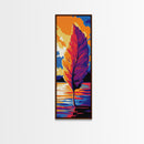 Autumn Leaf, Vibrant Nature Art, Sunset Wall Decor, Boho Canvas Print, Fall Home Decor, Living Room Wall Art, Office Art