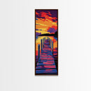 Sunset Dock, Lakeside Wall Art, Peaceful Canvas Print, Beach House Decor, Summer Home Art, Living Room Wall Art, Tranquil Artwork
