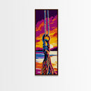Swing Rope, Nautical Wall Art, Sunset Canvas Print, Coastal Home Decor, Beach House Art, Living Room Artwork, Boho Aesthetic