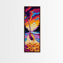 Golden Flow, Surreal Art, Fantasy Landscape, Vibrant Painting, Canvas Print, Unique Wall Art, Living Room Decor, Bold Colors