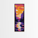 Canyon Sunset, Bridge Wall Art, Vibrant Nature, Travel Decor, Canvas Print, Living Room Art, Warm Color Palette, Gift Idea