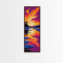 Fire Sky, Fiery Sunset, Vibrant Landscape, Dramatic Wall Art, Canvas Print, Living Room Decor, Abstract Nature, Bold Colors