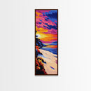 Coastal Sunset, Beach Landscape, Colorful Seascape, Relaxing Art, Canvas Print, Living Room Wall Art, Nature Inspired, Gift Idea