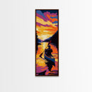 Sunset Canoe Trip, Outdoor Adventure, Wilderness Art, Landscape Canvas Print, Cabin Decor, Living Room Wall Art, Nature Inspired