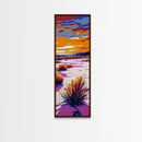 Desert, Sunset, Landscape, Bushes, Canvas Print, Nature Wall Art, Southwest Decor, Boho Art, Bedroom Wall Art, Colorful Sunset Art