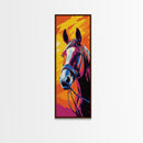 Western Horse, Cowboy Art, Rustic Farmhouse Decor, Equestrian Wall Art, Country Home Framed Canvas Print, Barn Accent, Gift Idea