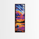 Majestic Sky View, Canvas Print, Dramatic Sunset Clouds, Vibrant Nature Art, Dreamy Home Decor, Colorful Landscape, Relaxing Wall Art