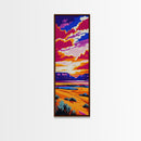 Desert Canyon Sunset, Canvas Print, Vibrant Western Landscape, Sky Wall Art, Rustic Home Decor, Adventure Aesthetic, Modern Southwest