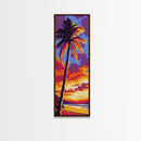 Tropical Palm Sunset, Canvas Print, Vibrant Beach Art, Island Escape Wall Decor, Summer Home Aesthetic, Coastal Living Room Art