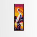 Majestic Pelican Artwork, Canvas Print, Vibrant Coastal Wildlife, Nature-Inspired Wall Decor, Beach House Aesthetic, Animal Art