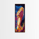 King Cobra, Vibrant Reptile, Wildlife Art, Canvas Print, Snake Painting, Bold Color Home Decor, Nature Lover Gift, Office Wall Art