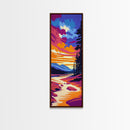 Vibrant Sunset, River Landscape, Nature Art, Framed Canvas Print, Living Room Wall Art, Boho Art, Fall Home Decor, Gift Idea