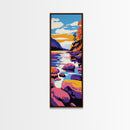 Coastal Path, Autumn Sunset, Landscape Art, Canvas Print, Rustic Home Decor, Living Room Art, Nature Lover Gift, Bold Colors