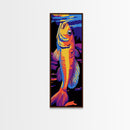 Golden Fish, Fishing, Bold, Vibrant, Canvas Print, Fisherman Wall Art, Outdoor Enthusiast Decor, Man Cave Artwork, Unique Nature Art