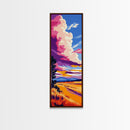 Dramatic Sky, Vibrant Clouds, Colorful Nature Print, Framed Canvas Print, Modern Wall Art, Sunset Landscape, Bold Scenic Decor