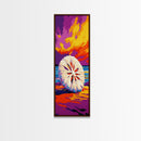 Sand Dollar Beach, Coastal Boho Art, Vibrant Ocean Scene, Framed Canvas Print, Warm Sunset, Nautical Home Decor, Serene Wall Art