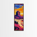 Desert Rock, Southwest Art, Sunset Landscape, Canvas Print, Boho Wall Art, Living Room Decor, Warm Color Art, Western Style