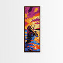 Sunset Shipwreck, Nautical Art, Vibrant Ocean Scene, Framed Canvas Print, Coastal Decor, Beach House Wall Art, Living Room Art